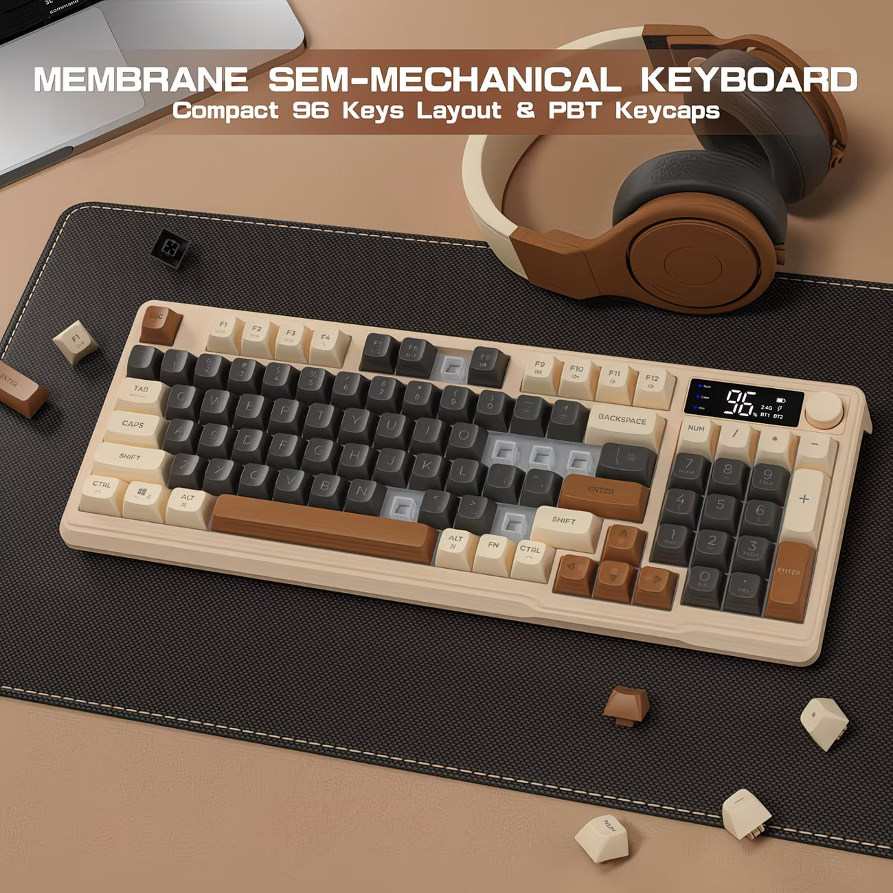 M96 Wireless Gaming Keyboard & Mouse Pad Combo Suitable for PC/Win/Mac