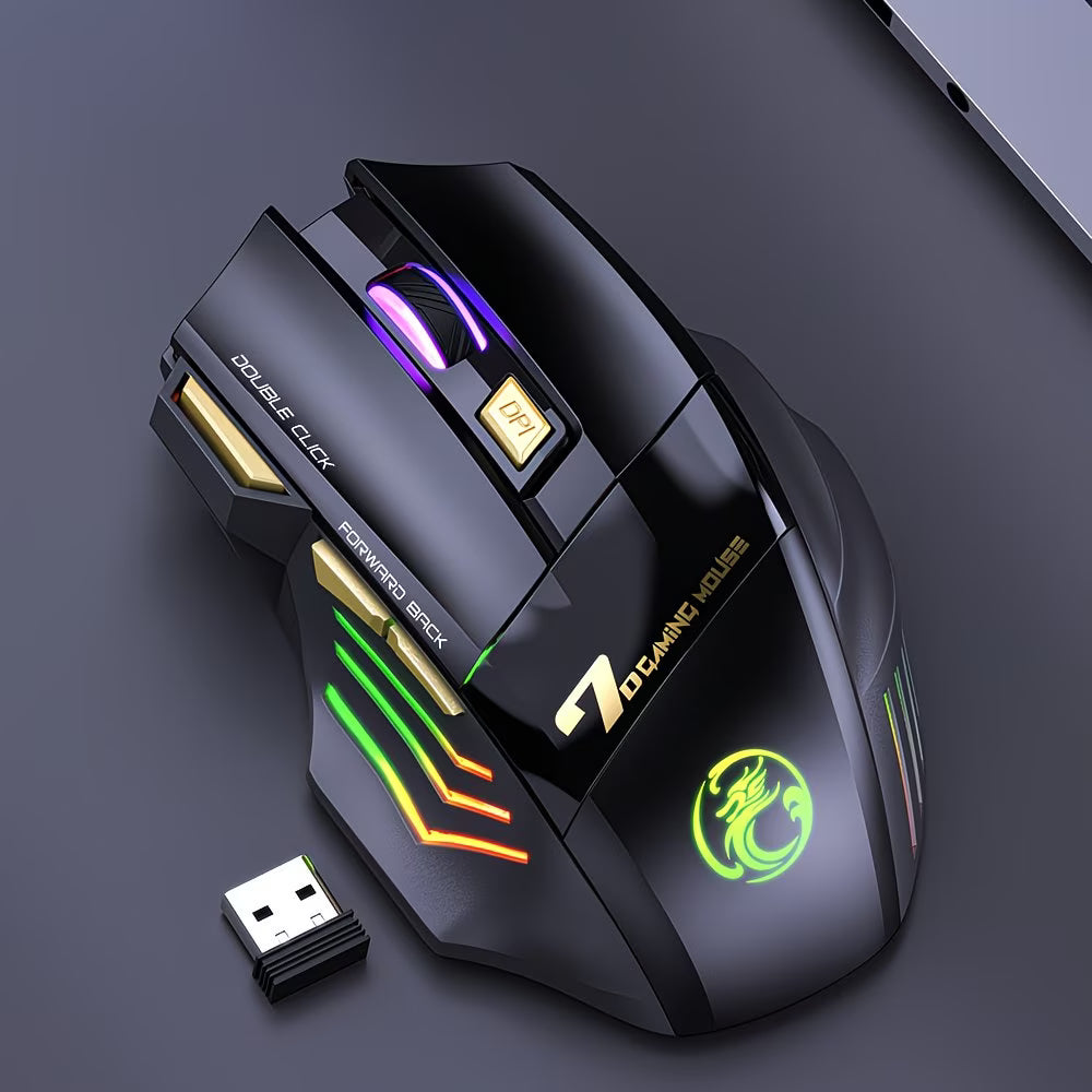 Rechargeable Wireless Gaming Mouse Compatible for PC/Laptop,