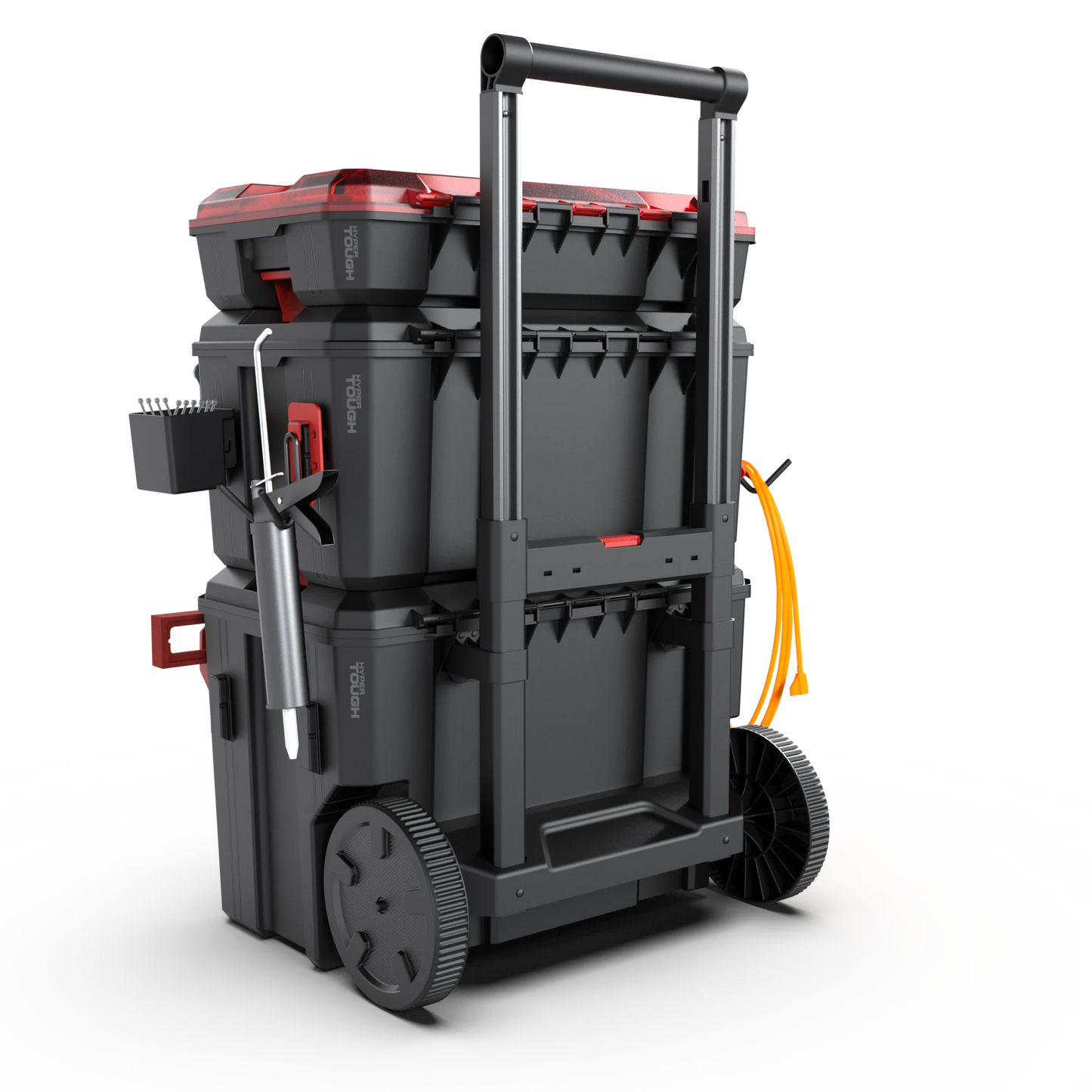 3‑Piece Modular Rolling Toolbox System – Stacking Tool Storage Set with Wheels